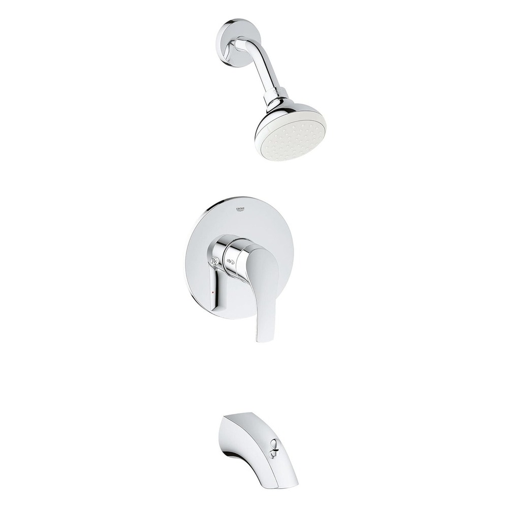 Grohe Pressure Balance Valve Bathtub Shower Combo Faucet Chrome 3501220A